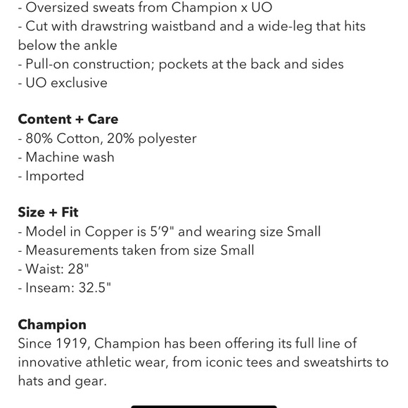 Champion uo exclusive classic wide leg sweatpants - Picture 7 of 7